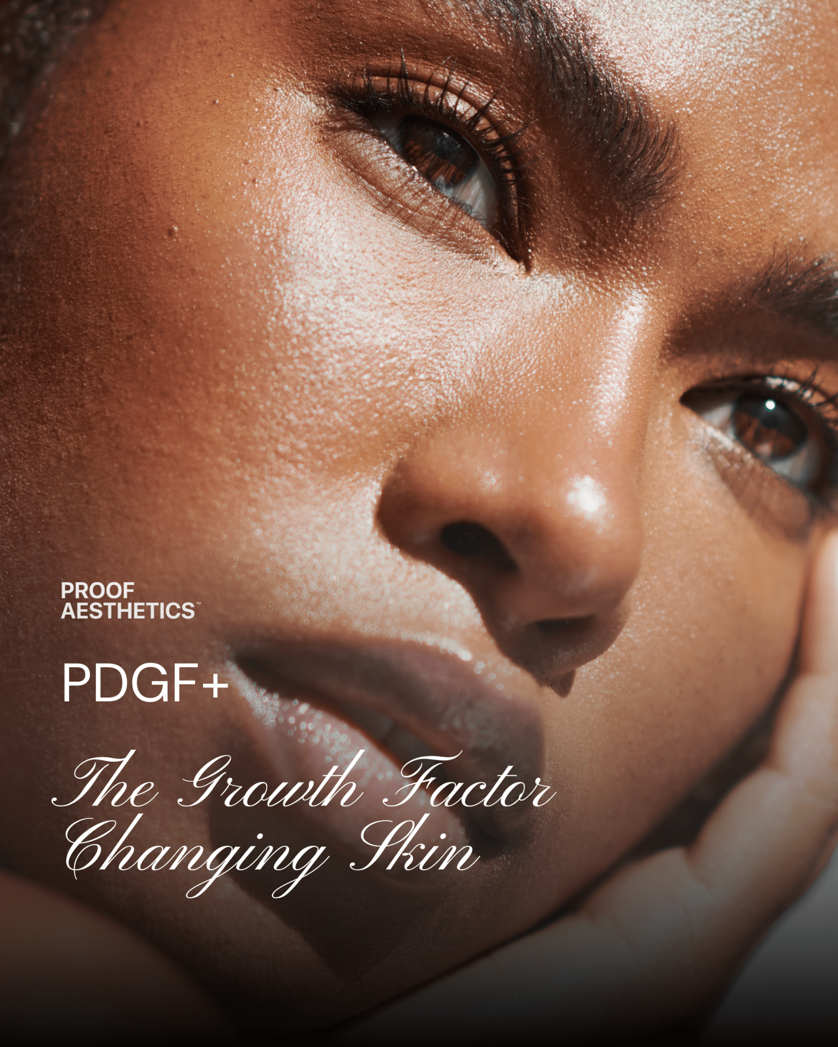 Close-up of a woman's face highlighting the effects of PDGF treatment Carlsbad on skin rejuvenation.